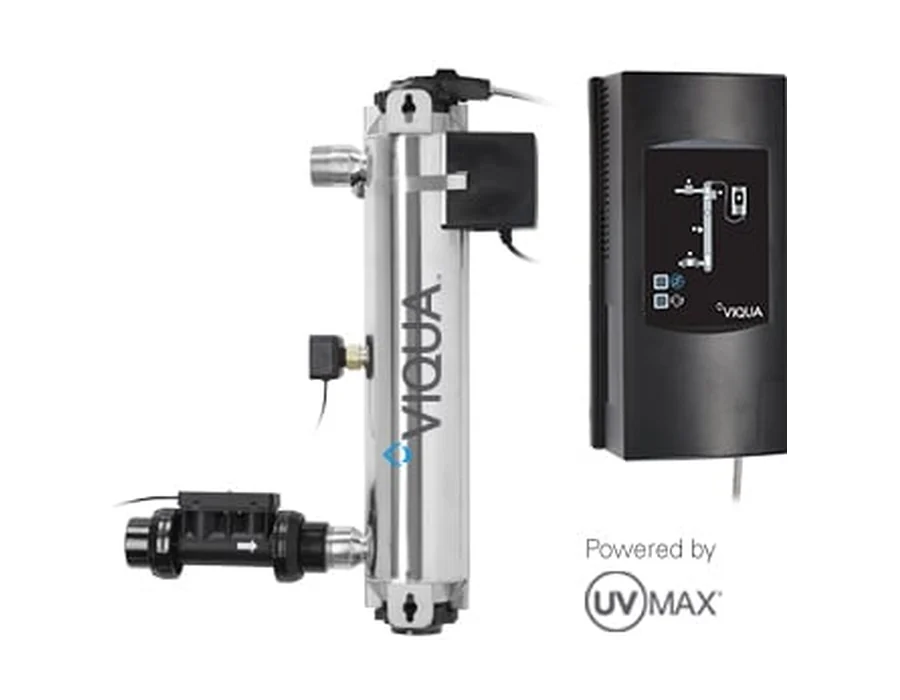 VIQUA PRO10 ultraviolet water-disinfection chamber with controller and sensor cable